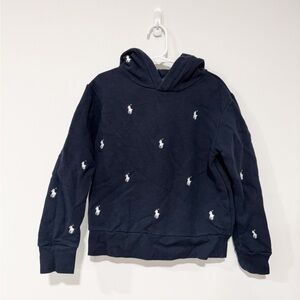 Polo Ralph Lauren Boys' Multi-Pony Embroidered Pullover Sweatshirt Hoodie Size S